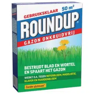 roundup gazon onrkuidvrij tegen boterbloem, madeliefje, klaver en paardenbloem