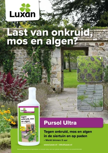 Luxan Pursol Ultra 1L tegen onkruid, mos en algen